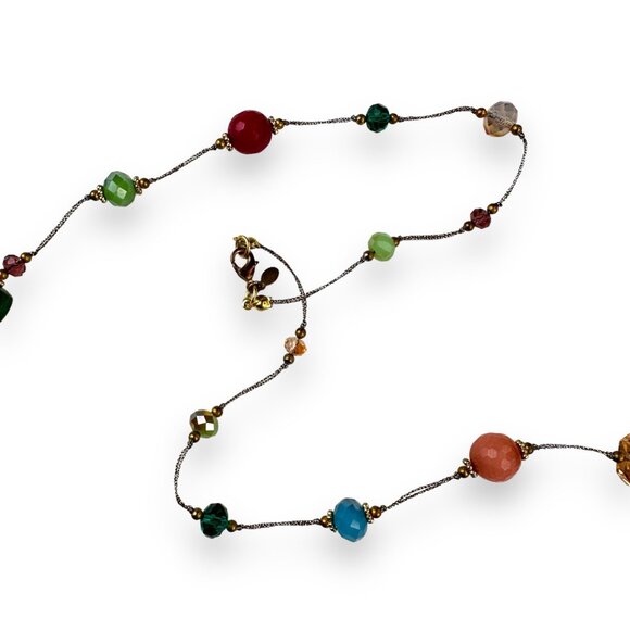 PremierDesigns Paradise Found Multi-Color Beaded Necklace EUC Boho Retro Elegant - Picture 9 of 12